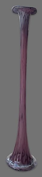 2 STORA GOLVVASER / TRUMPETVASER I KONSTGLAS – 85 CM, inkl frakt