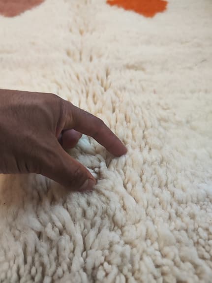 Super mjuk äkta handvävd Marockansk Berber ull matta 117×153