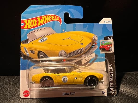 Hot Wheels BMW 507 leksaksbil gul