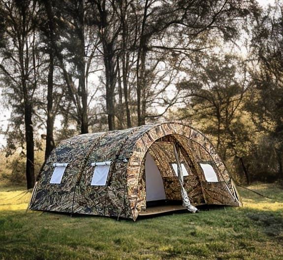Stort Campingtält för 8–10 Personer – Vattentätt, 2 Rum + Hall