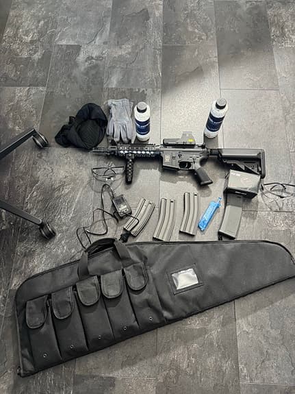 Air soft m4 med tillbehör