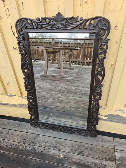 Retro/Vintage Spegel 58x93 cm med dekorativ ram av trä