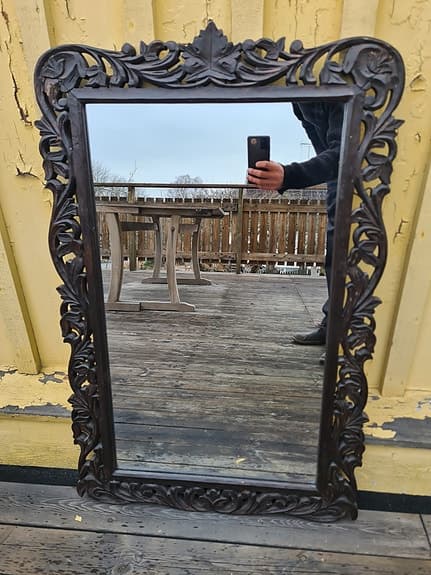 Retro/Vintage Spegel 58x93 cm med dekorativ ram av trä