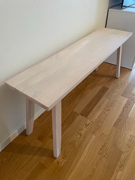 Åhléns Home bänk trä ljus
