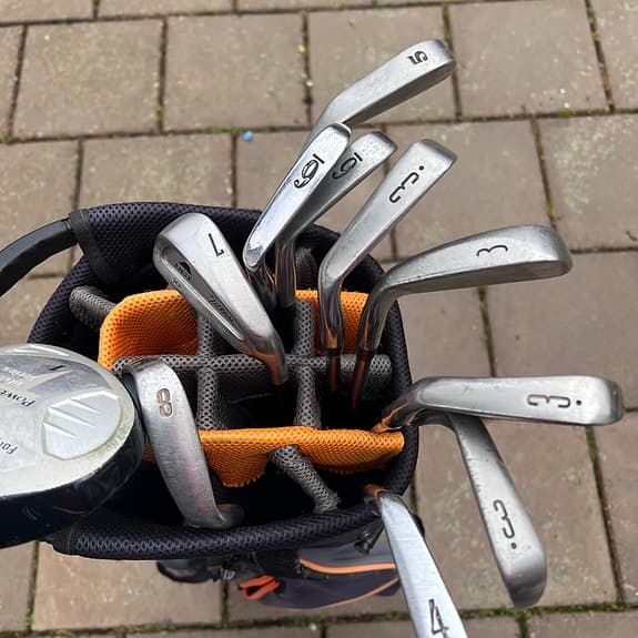 Golfbag med titelst och cobra klubbor