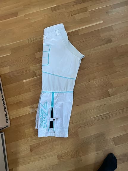 Innebandy målvakt byxor från Zone Floorball vit svart turkos storlek S