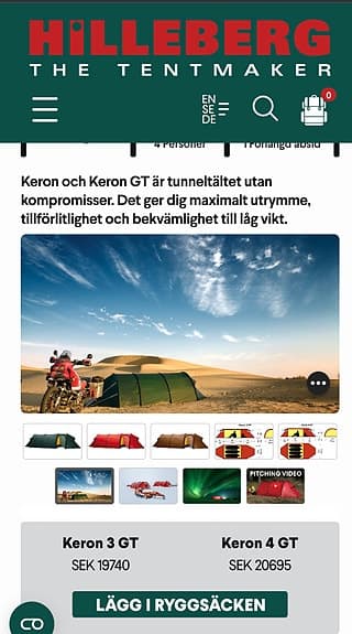 Hilleberg Keron 4 GT med footprint