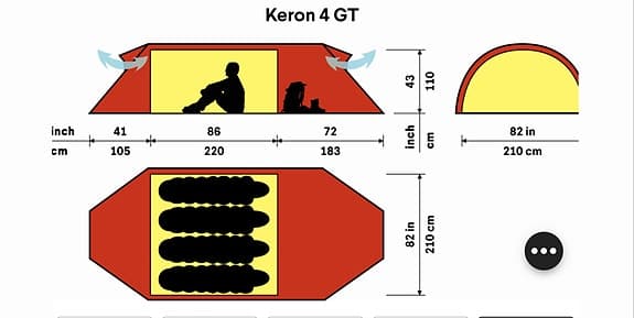 Hilleberg Keron 4 GT med footprint