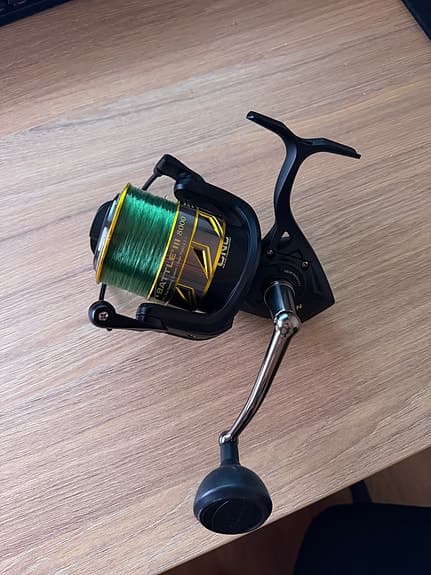 Penn Battle III 8000 haspelrulle – helt ny, med lina