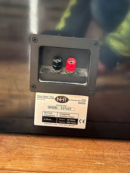NHT SW2Si Subwoofer + SA-2 Amplifier - High End Hifi (90-tal, Denmark driver)