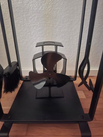 Eldstädsset svart metall