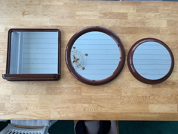 3 Retro speglar 2 st med märket Finnmirror