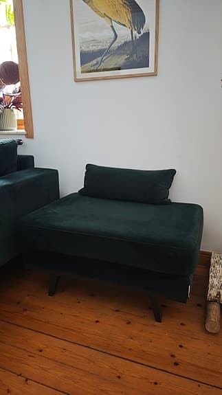 Soffadirekt Stockholm Pall Grön Velvet