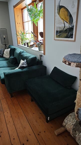 Soffadirekt Stockholm Pall Grön Velvet