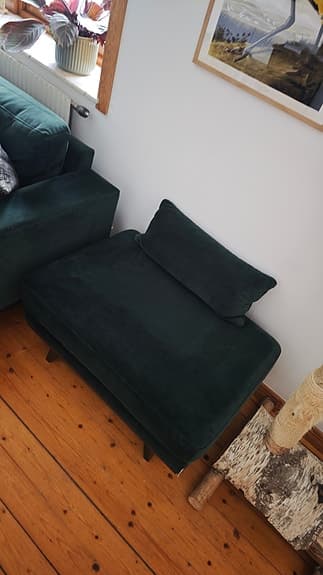 Soffadirekt Stockholm Pall Grön Velvet