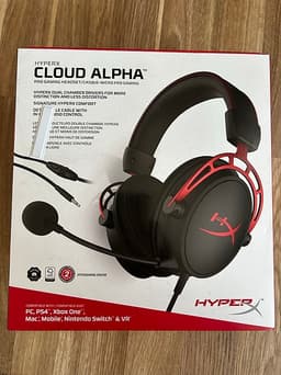 HyperX Cloud Alpha gamingheadset svart röd