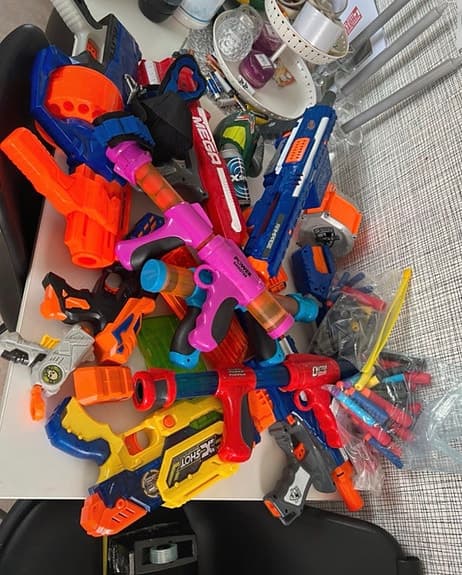 Nerf leksaksvapen blandat paket