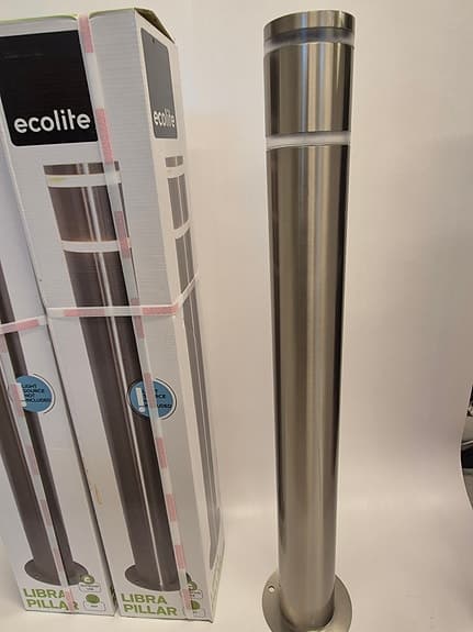 Utomhusbelysning 3 st POLLARE ECOLITE LIBRA PILLAR ALUMINIUM 80CM