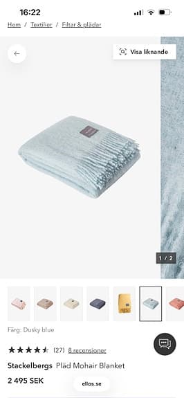 Stackelbergs Pläd Mohair Blanket