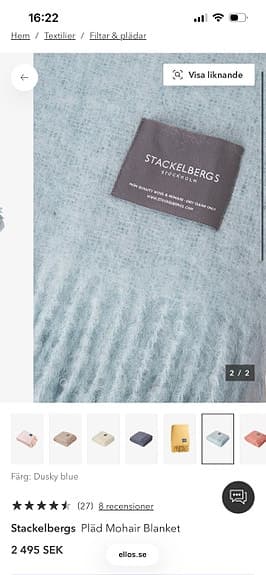 Stackelbergs Pläd Mohair Blanket