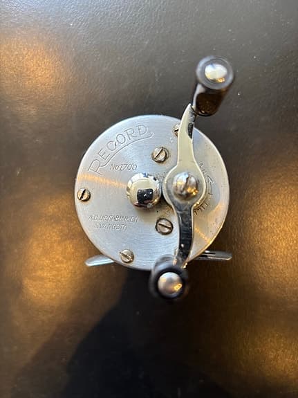 Vintage Record Ambassadeur fiskerulle metall