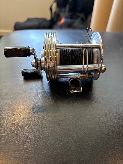 Vintage Record Ambassadeur fiskerulle metall