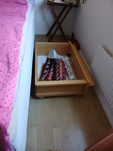 Förvaringslåda på hjul