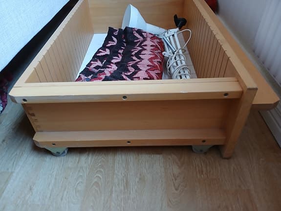 Förvaringslåda på hjul