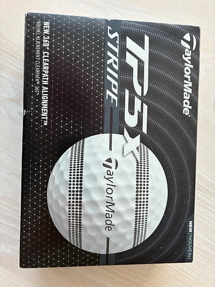 TaylorMade TP5x Stripe golfbollar vit
