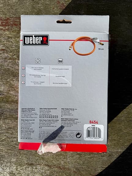 Weber slang och regulator till gasolgrill