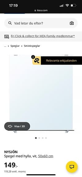 Spegel från Ikea