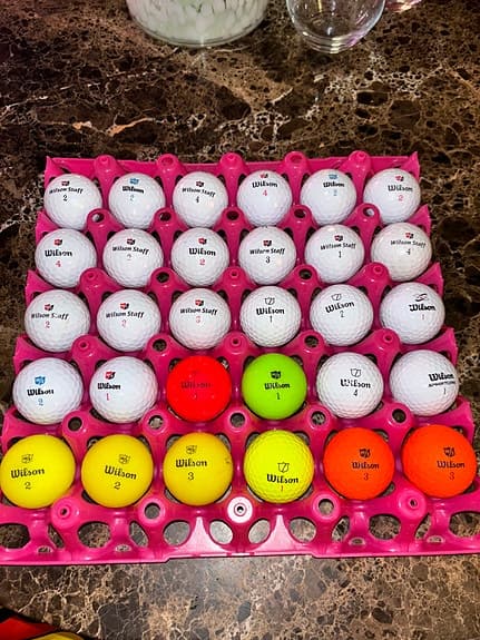 Wilson golfbollar blandade färger och modeller