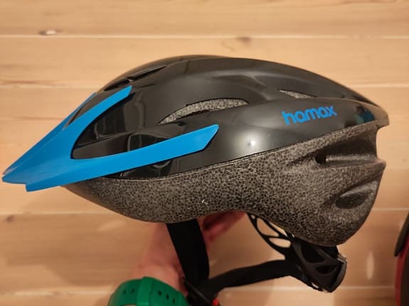 Hamax cykelhjälm svart/blå S/M