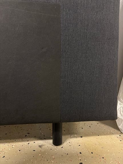 Mio sänggavel 180cm Mörk-grå textil
