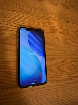 iPhone 11 vit, utan face id, trasig av/på knapp
