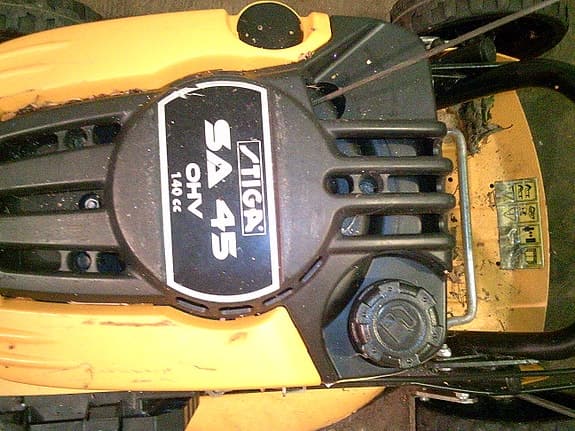 stiga sa 45 ohv 140cc gräsklippare renov. obj. har fungerat ej startad