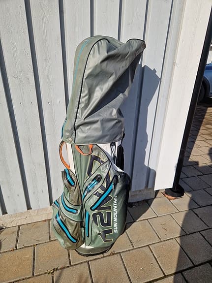 Golfbag vagnbag grön vit