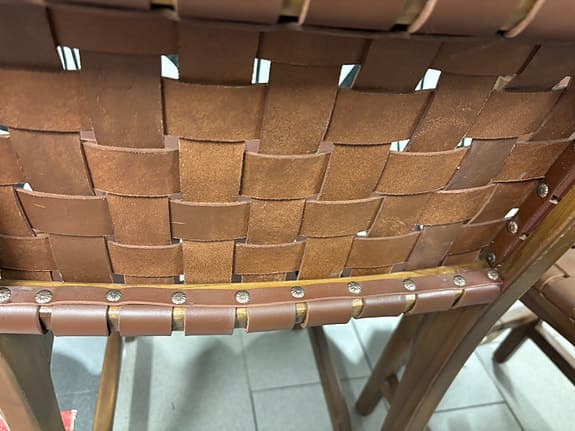 barstol, flätad sits, trä