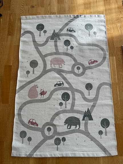 Kids floor rug - barnmatta 85x130