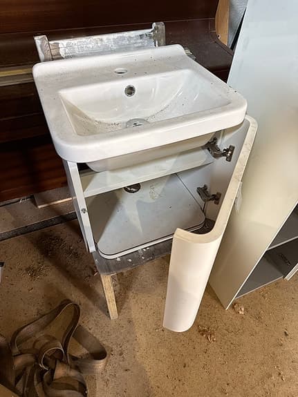 Tvättställ med underskåp vit ca 45 cm