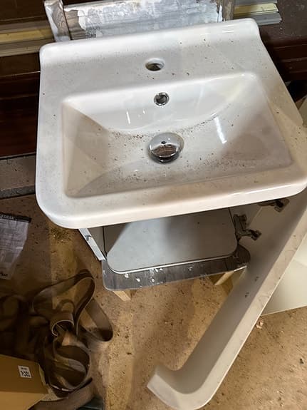 Tvättställ med underskåp vit ca 45 cm
