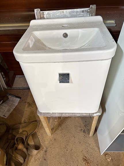 Tvättställ med underskåp vit ca 45 cm