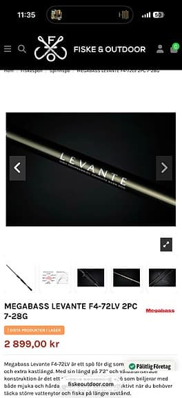 MEGABASS LEVANTE F4-72LV 7-28G Multirulle