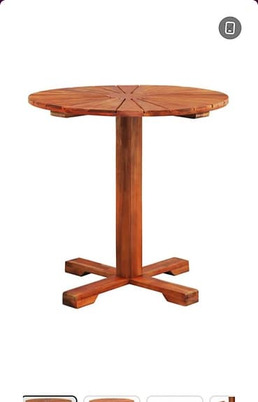 Oanvänt Utebord/trädgårdsbord 70 cm