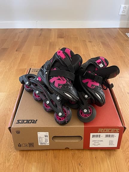 Rullskridskor inlines justerbara strl 30-33 Svart rosa
