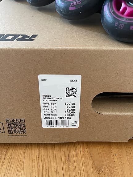 Rullskridskor inlines justerbara strl 30-33 Svart rosa