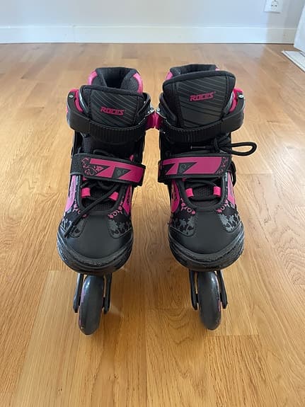 Rullskridskor inlines justerbara strl 30-33 Svart rosa