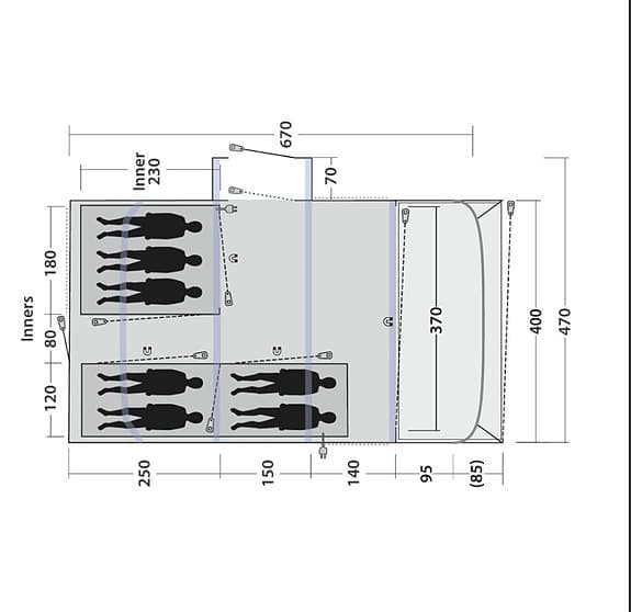Luft Tält. Outwell Vermont 7 Air