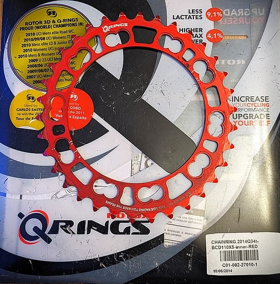 Rotor framdrev 110bcd 34t röd eller svart