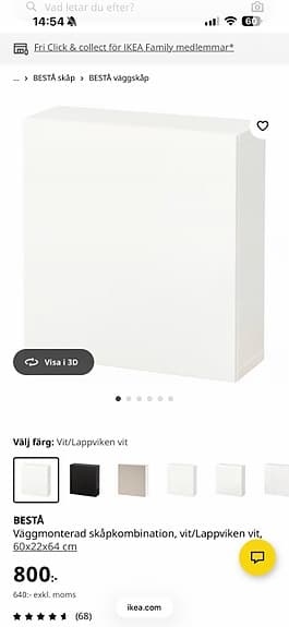 Ikea förvaringsmöbel vit